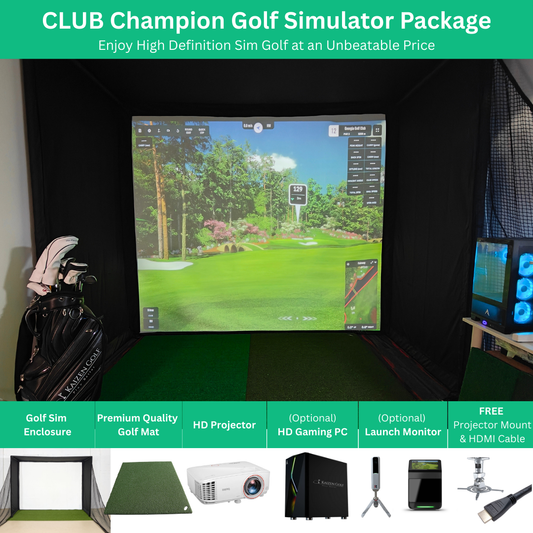 Kaizen Golf club champion golf simulator complete package