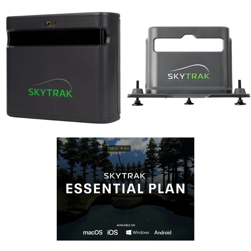 Skytrak golf simulator with essential subscription