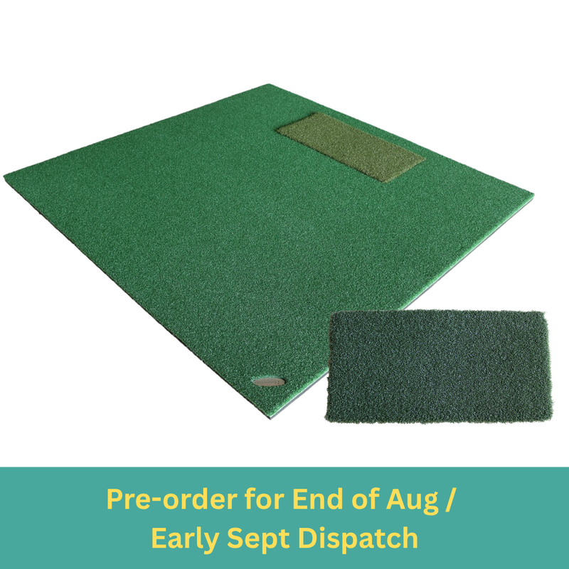 1.5m x 1.2m Large Golf Stance Mat (Compatible with Kaizen Golf Hitting Strips)