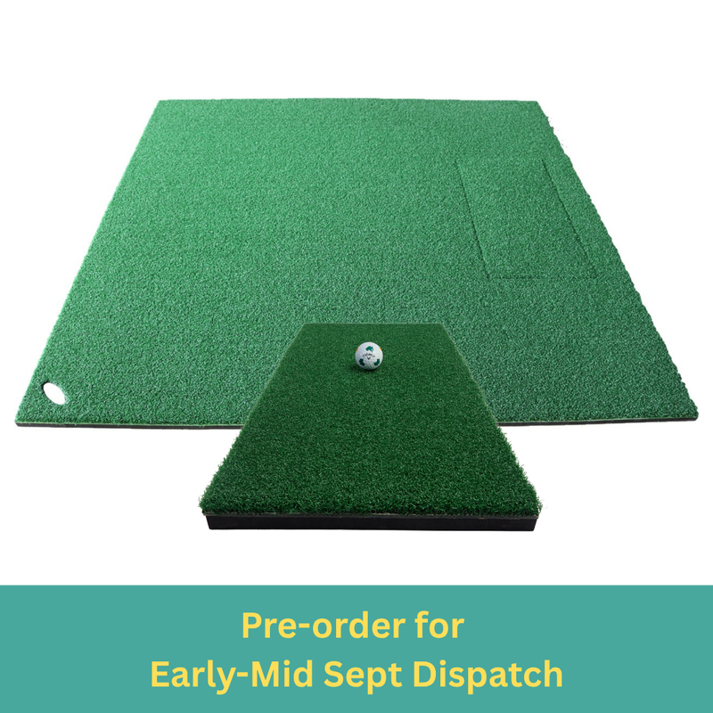 1.5m x 1.2m Large Golf Stance Mat (Compatible with Kaizen Golf Hitting Strips)