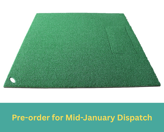 1.5m x 1.2m Large Golf Stance Mat (Compatible with Kaizen Golf Hitting Strips)