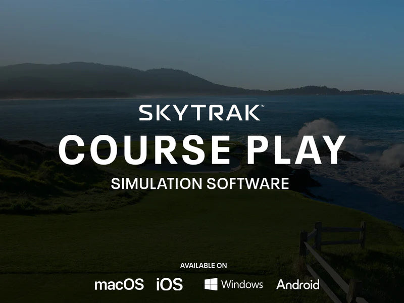 Skytrak golf simulation course play subscription