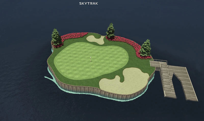 Skytrak golf simulation course play subscription