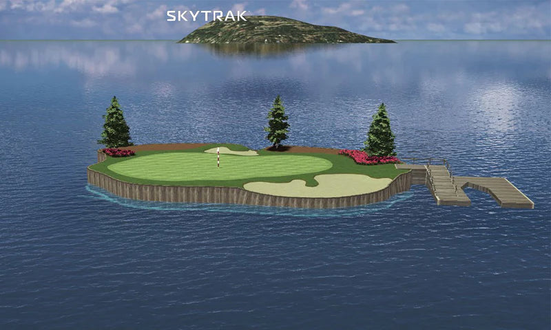 Skytrak golf simulation course play subscription