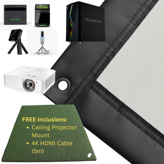 Kaizen Golf Impact Screen Golf Simulator Package