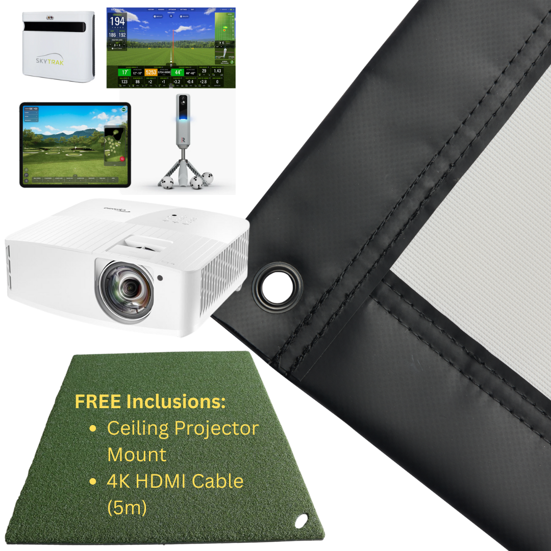 Kaizen Golf Impact Screen Simulator Golf package