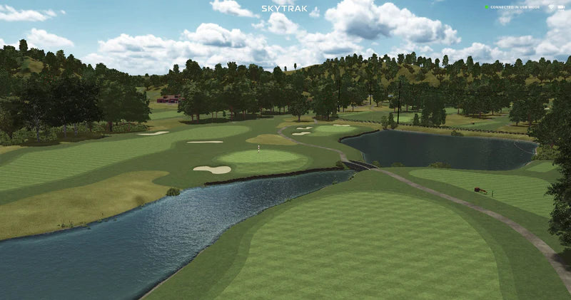 Skytrak golf simulation course play subscription