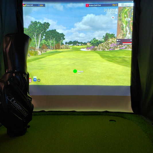 golf simulator screen Kaizen Golf