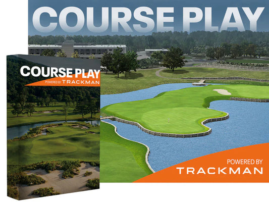 Skytrak golf simulator course play powered by Trackman