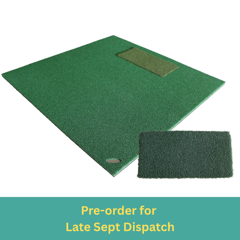 1.5m x 1.2m Large Golf Stance Mat (Compatible with Kaizen Golf Hitting Strips)