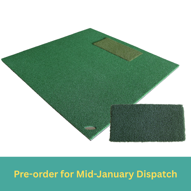 1.5m x 1.2m Large Golf Stance Mat (Compatible with Kaizen Golf Hitting Strips)