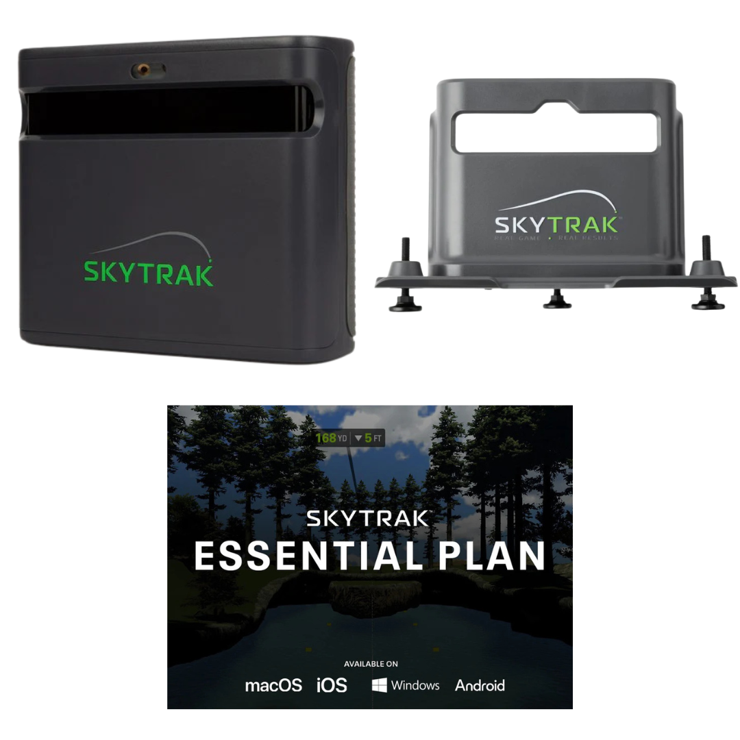 Skytrak golf simulator with essential subscription