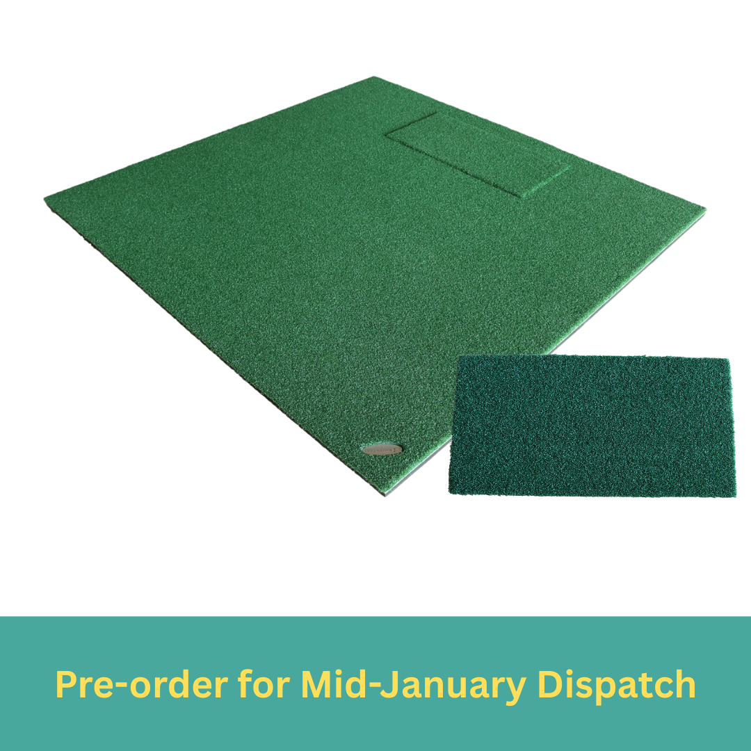 1.5m x 1.2m Large Golf Stance Mat (Compatible with Kaizen Golf Hitting Strips)