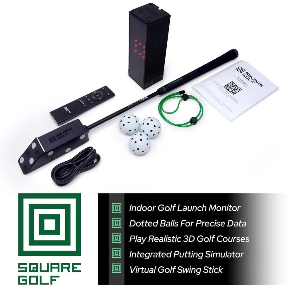 Square golf launch monitor golf simulator