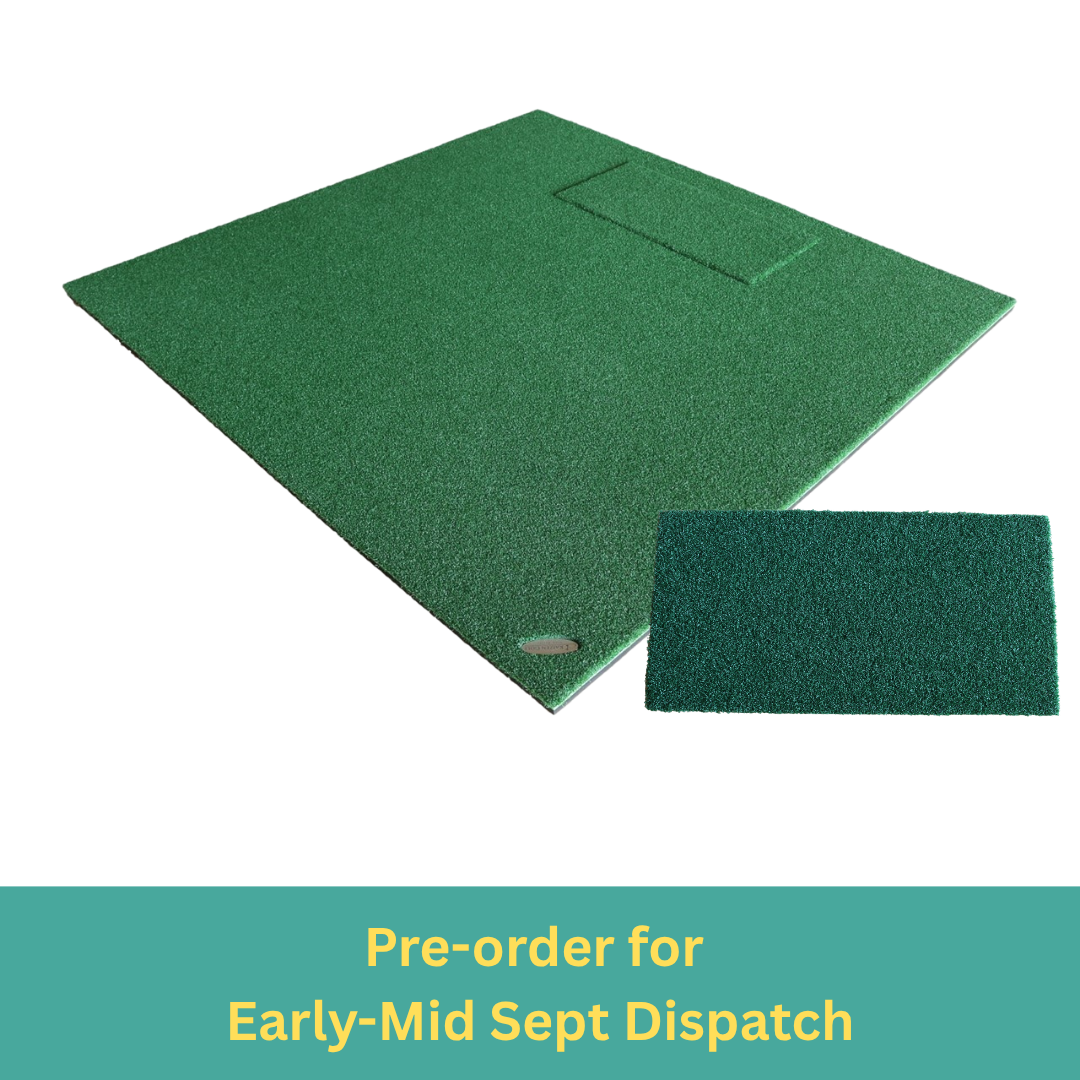 1.5m x 1.2m Large Golf Stance Mat (Compatible with Kaizen Golf Hitting Strips)