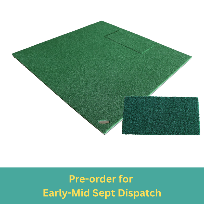 1.5m x 1.2m Large Golf Stance Mat (Compatible with Kaizen Golf Hitting Strips)