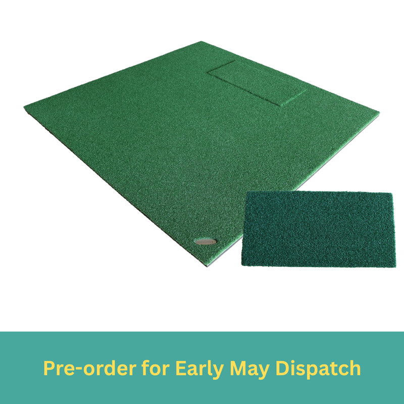 1.5m x 1.2m Large Golf Stance Mat (Compatible with Kaizen Golf Hitting Strips)