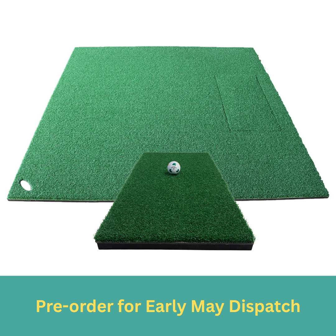 1.5m x 1.2m Large Golf Stance Mat (Compatible with Kaizen Golf Hitting Strips)