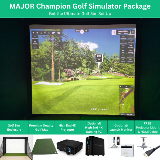 Kaizen Golf MAJOR champion golf simulator package