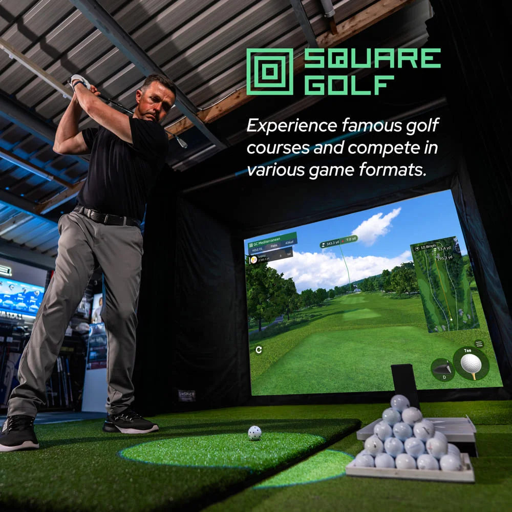 Square golf launch monitor golf simulator