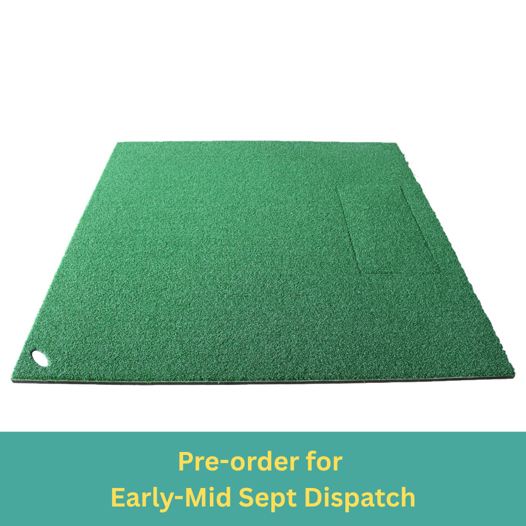 1.5m x 1.2m Large Golf Stance Mat (Compatible with Kaizen Golf Hitting Strips)