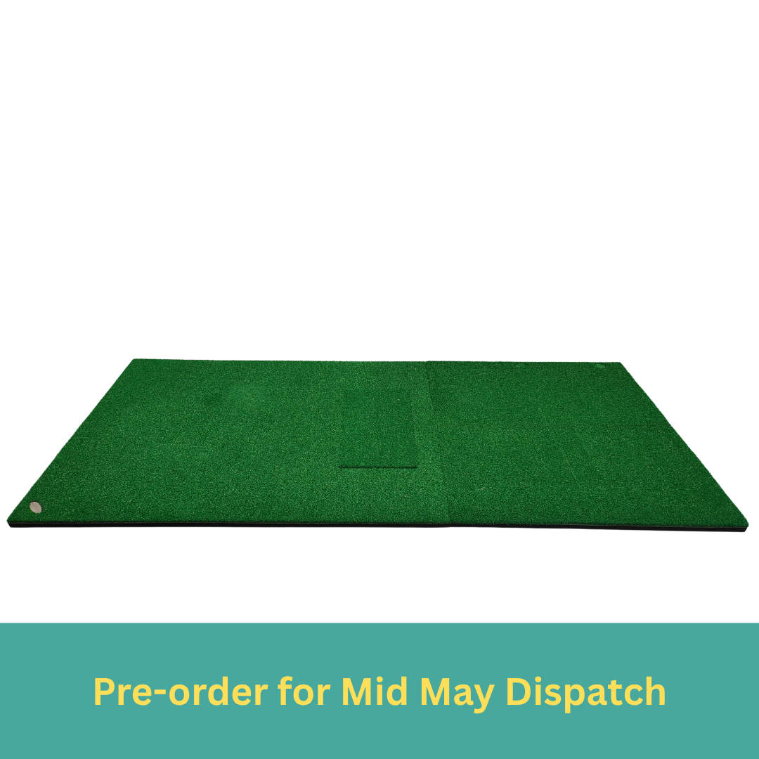 1.5m x 1.2m Large Golf Stance Mat (Compatible with Kaizen Golf Hitting Strips)