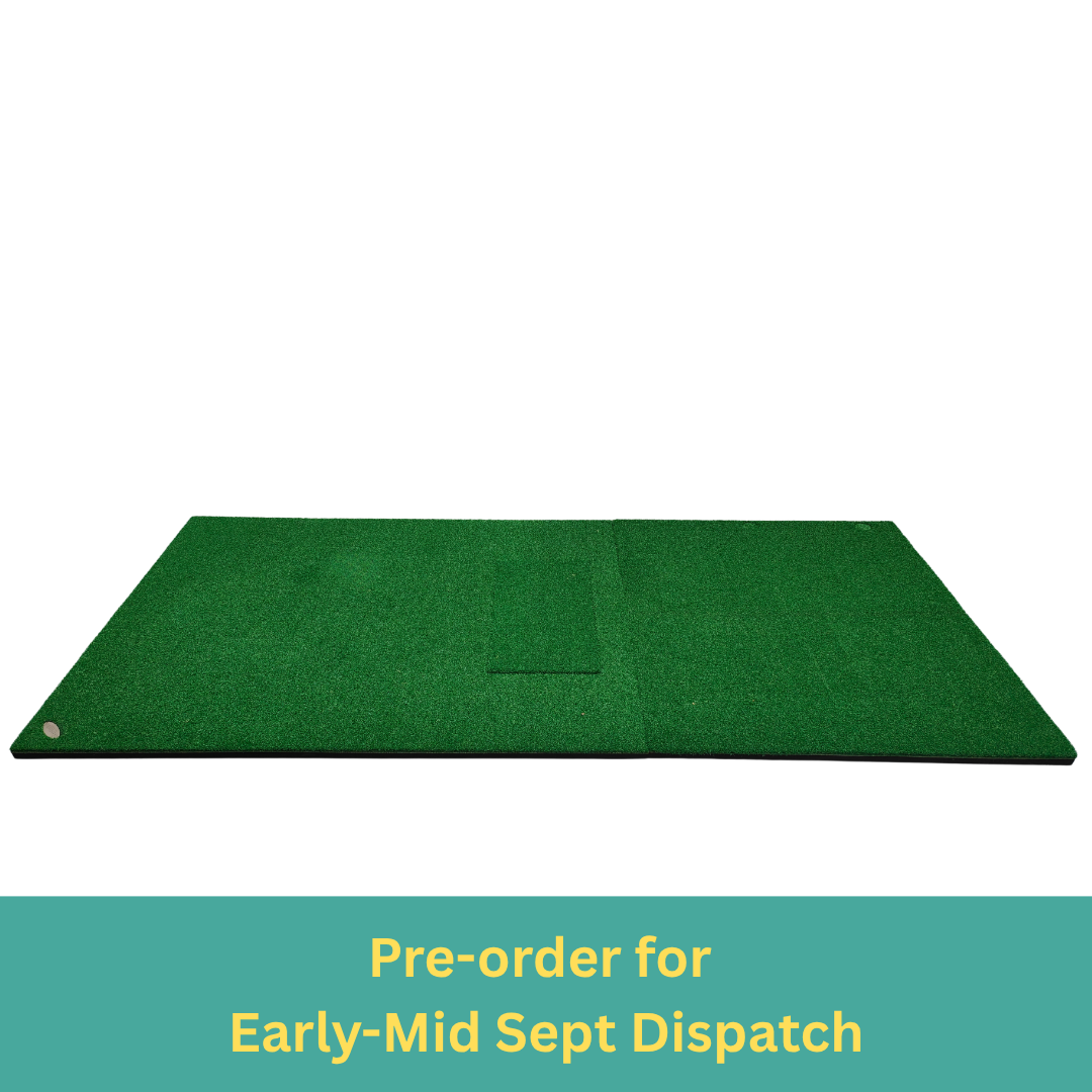 1.5m x 1.2m Large Golf Stance Mat (Compatible with Kaizen Golf Hitting Strips)