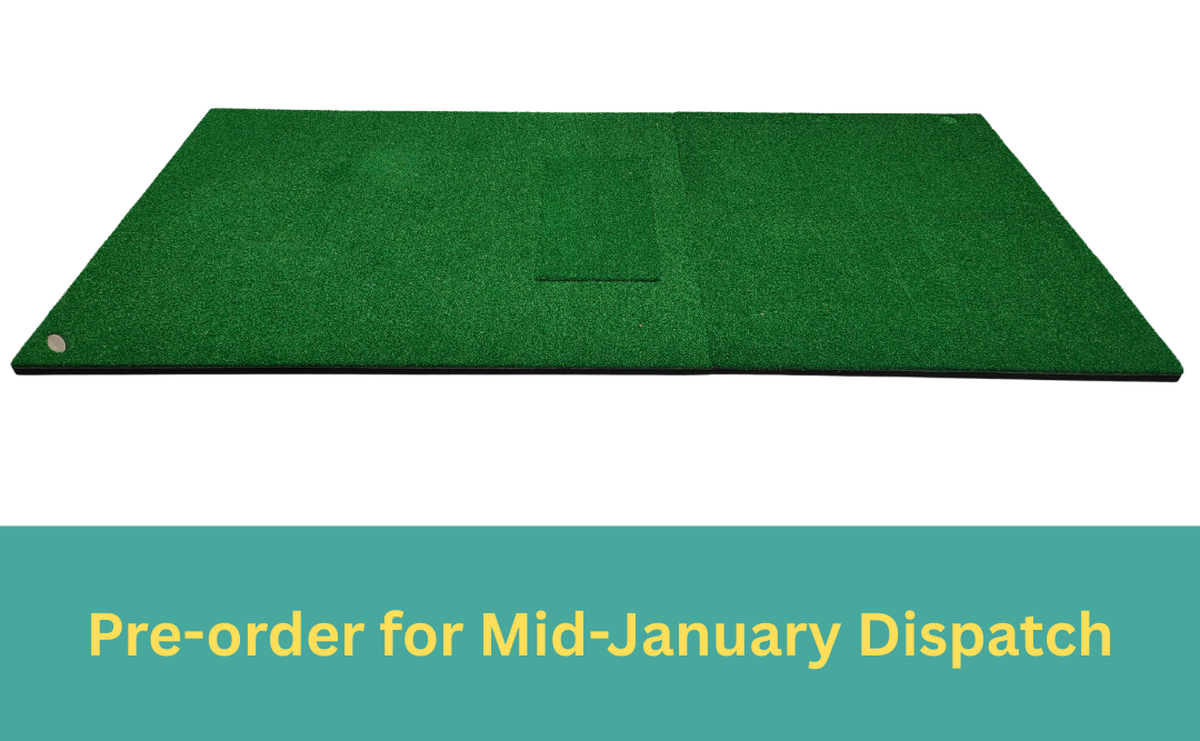 1.5m x 1.2m Large Golf Stance Mat (Compatible with Kaizen Golf Hitting Strips)