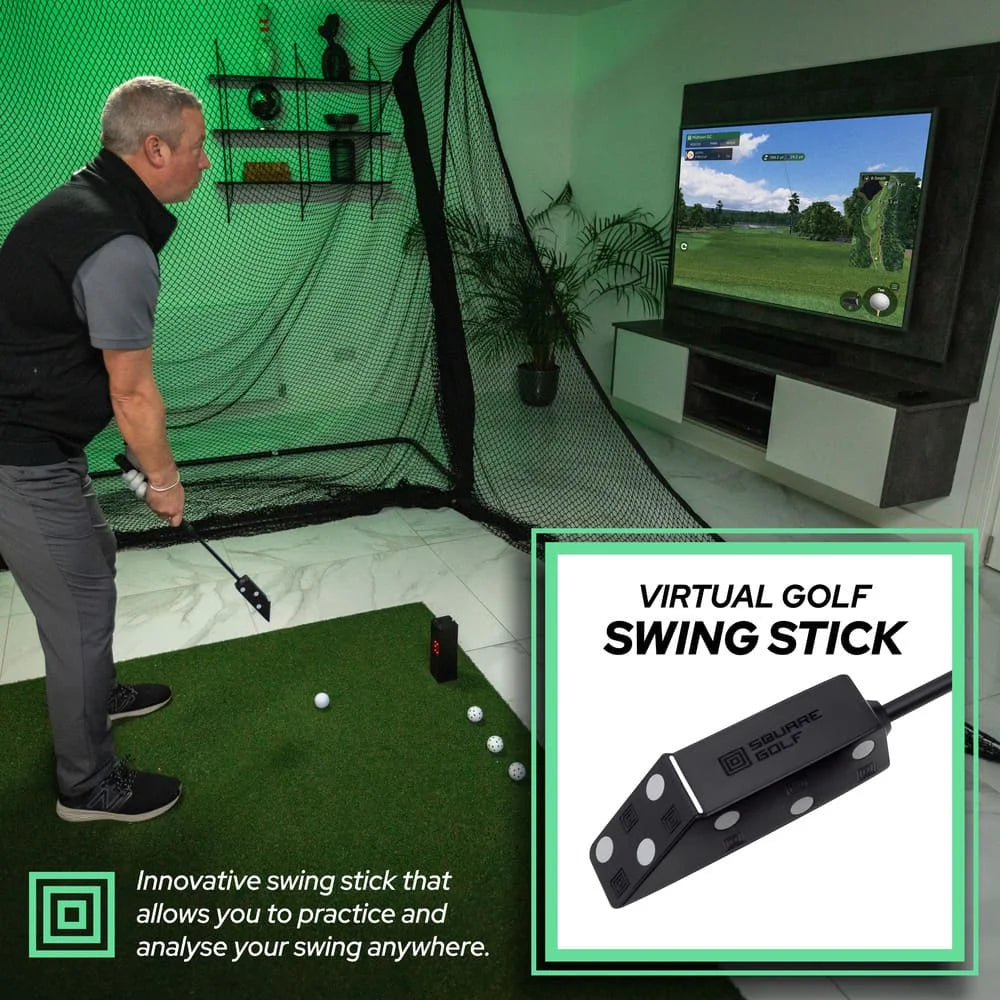 Square golf launch monitor golf simulator