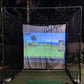 Kaizen Golf Archery Baffle Impact Screen with projector