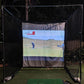 Kaizen Golf Archery Baffle Impact Screen with projector