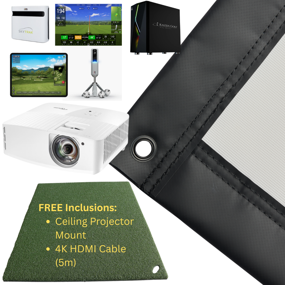 Kaizen Golf Impact Screen Simulator Golf package