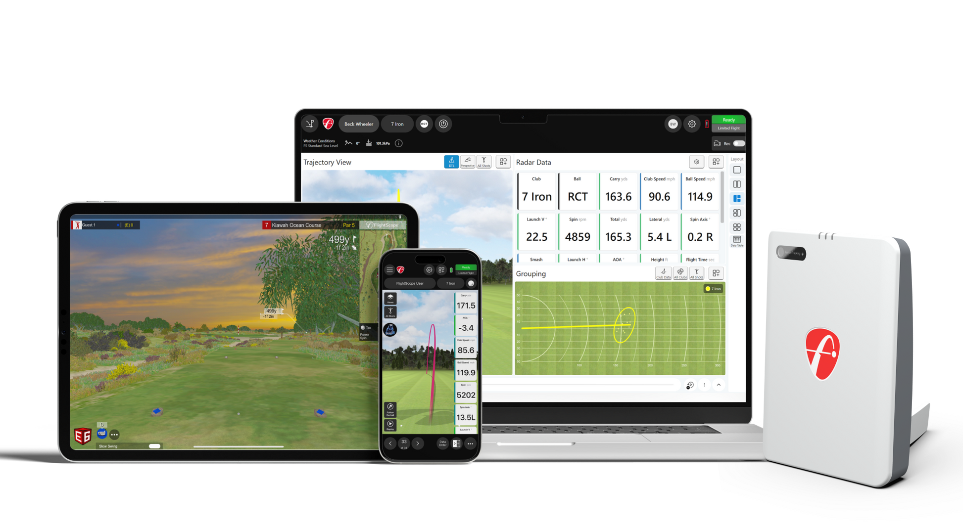 Flightscope mevo gen2 golf simulator golf launch monitor