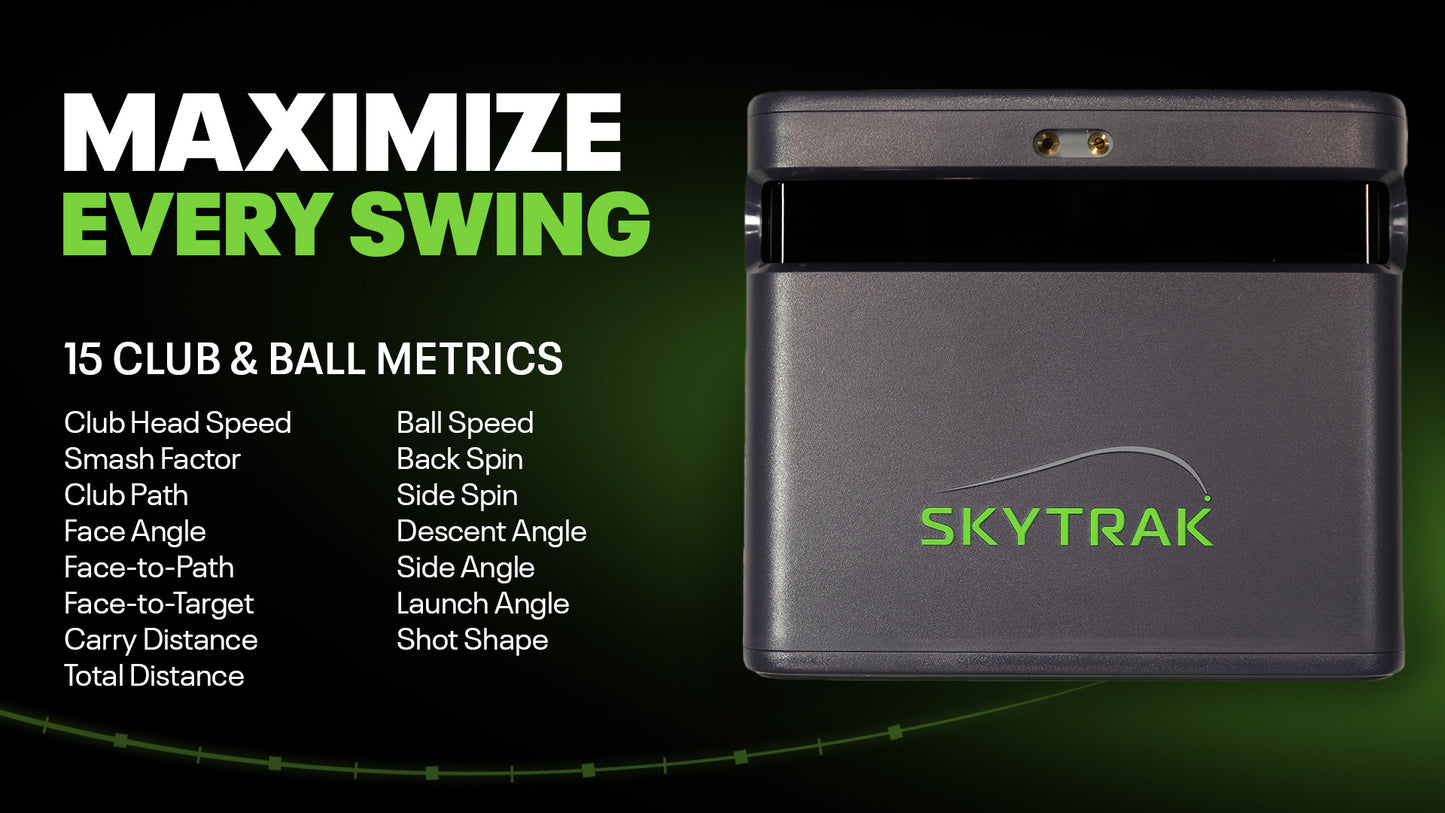 ST Max launch monitor golf simulator metrics