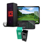 Square golf launch monitor with protective case
