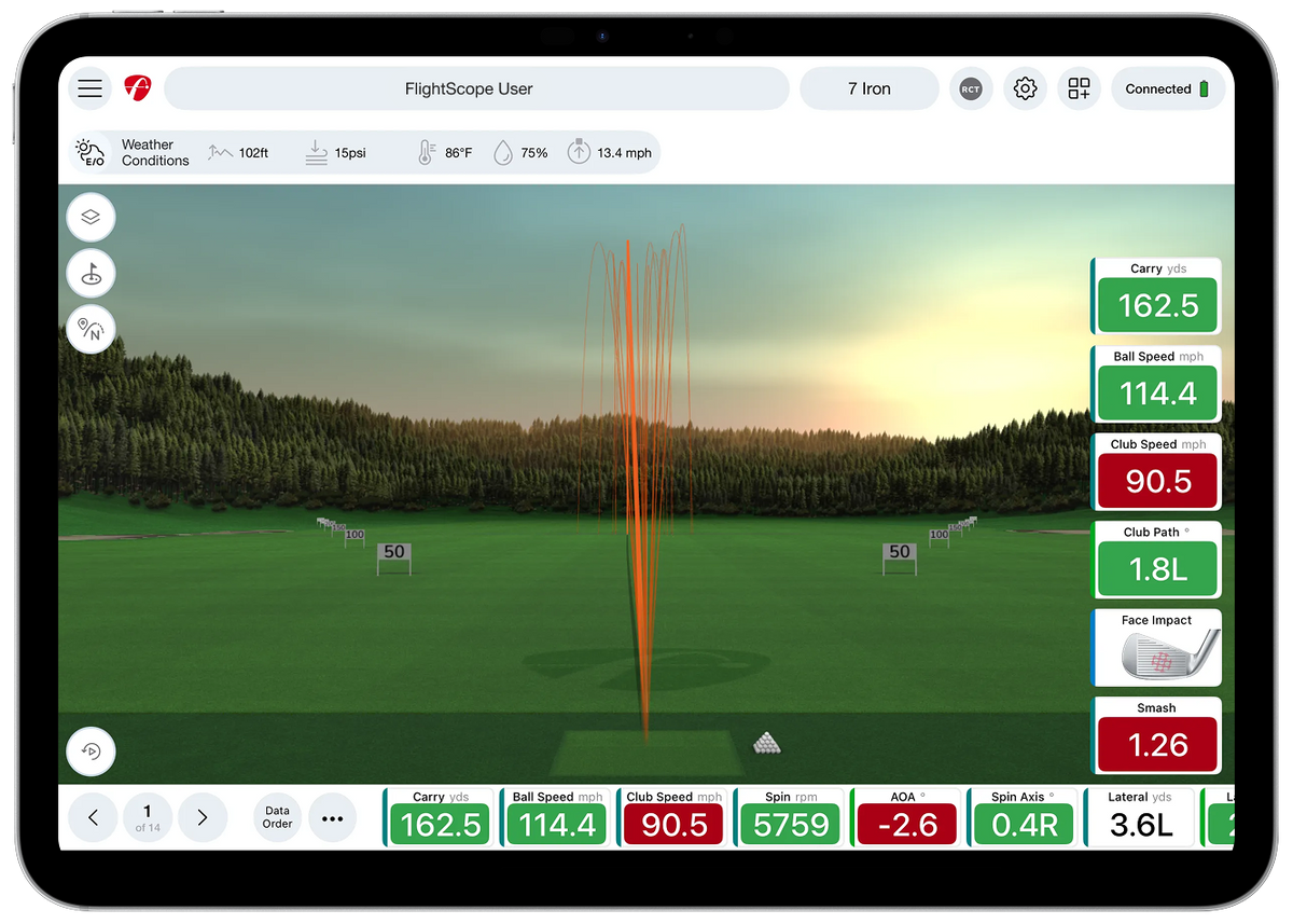 Flightscope new application pro package and face impact