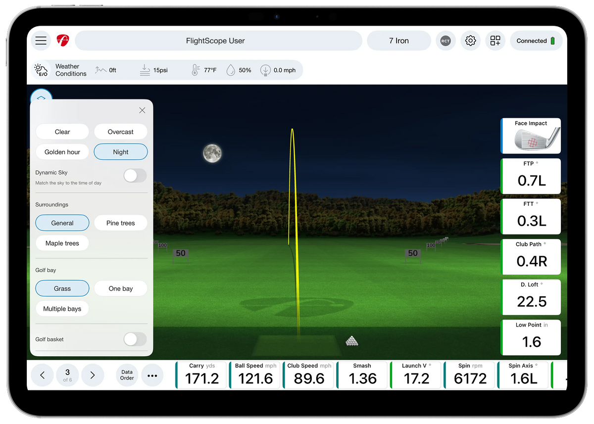 Flightscope new application pro package and face impact