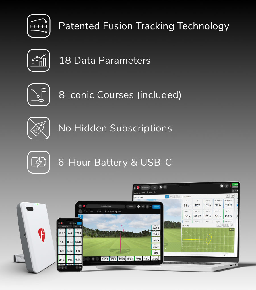 Flightscope mevo gen2 golf simulator golf launch monitor