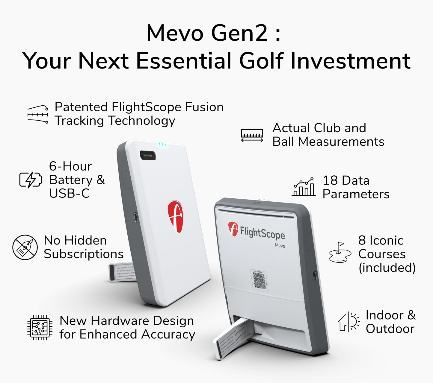 Flightscope mevo gen2 golf simulator golf launch monitor